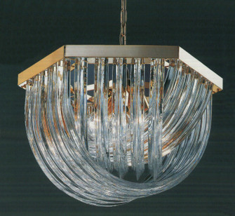 Murano Glass Rods Ten Light Chandelier in Gold Plate (92|57065)