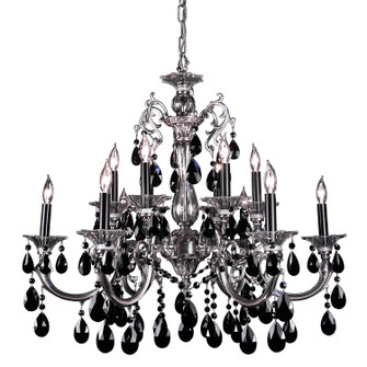 Via Lombardi 12 Light Chandelier in Silverstone (92|57063 SS CGT)