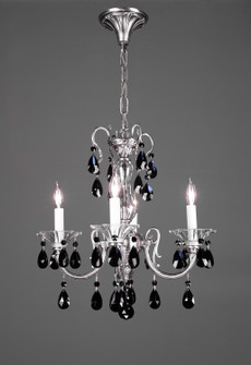 Via Lombardi Four Light Mini Chandelier in Millennium Silver (92|57054 MS CBK)