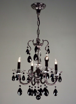 Via Lombardi Four Light Mini Chandelier in Ebony Pearl (92|57054 EP CBK)