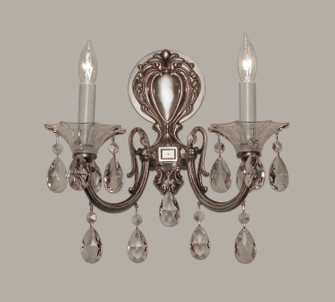 Via Lombardi Two Light Wall Sconce in Millennium Silver (92|57052 MS CBK)