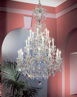 Via Venteo 24 Light Chandelier in Silverstone (92|57024 SS CGT)