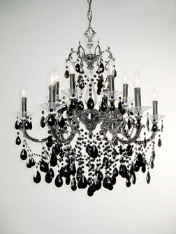 Via Venteo 12 Light Chandelier in Millennium Silver (92|57013 MS CGT)