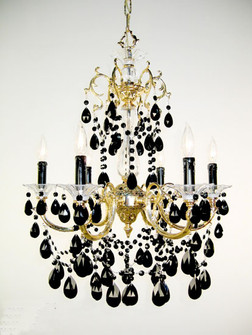 Via Venteo Six Light Chandelier in Silverstone (92|57006 SS CGT)