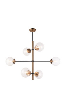 Enchant Six Light Chandelier in Aged Gold Brass (423|C78106AGCL)