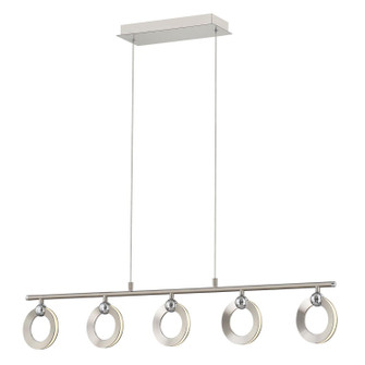 Hermosa LED Linear Chandelier in Brushed Nickel w/ Chrome (102|NSH-8127-NCCR)