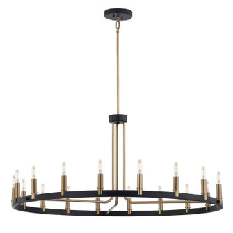 Clayton 18 Light Chandelier in Matte Black w/ Brass (102|NSH-8045-MBBR)