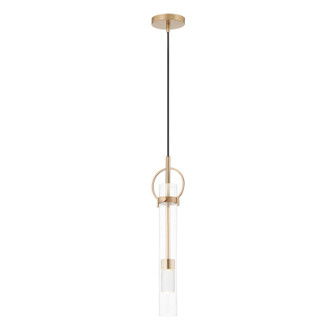 Textile LED Pendant in Brushed Brass (102|FSN-4121-CLER-BRSS)