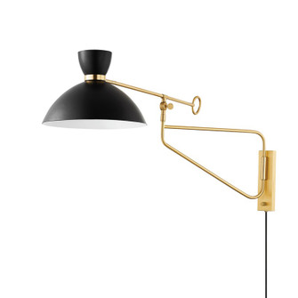 Cranbrook One Light Portable Wall Sconce in Aged Brass/Soft Black (70|8514-AGB/SBK)