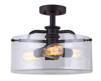 Albany Three Light Semi Flush Mount in Oil Rubbed Bronze (387|ISF679A03ORB)