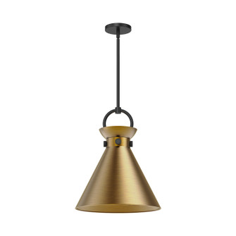 Emerson One Light Pendant in Matte Black/Aged Gold (452|PD412014MBAG)