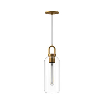 Soji One Light Pendant in Aged Gold/Clear Glass (452|PD401505AGCL)