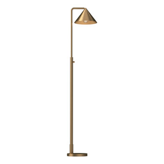 Remy One Light Floor Lamp in Brushed Gold|Matte Black|White (452|FL485058BG)