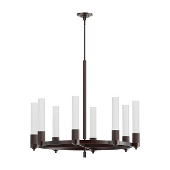 Rue Eight Light Chandelier in Warm Bronze (452|CH416108WB)