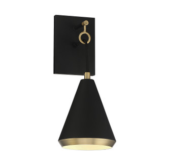 One Light Wall Sconce in Matte Black with Natural Brass (446|M90066MBKNB)