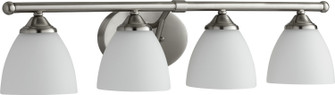 Brooks Four Light Vanity in Satin Nickel|Satin Opal (19|5150-4-65)