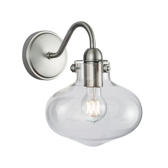 Clara One Light Wall Sconce in Brushed Nickel (185|8261-BN-CL)