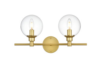 Jaelynn Two Light Bath Sconce in Brass (173|LD7318W19BRA)