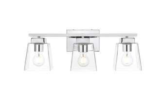 Merrick Three Light Bath Sconce in Chrome and Clear (173|LD7312W23CH)