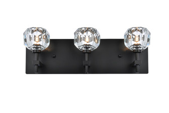 Graham Three Light Wall Sconce in Black and Clear (173|3509W18BK)