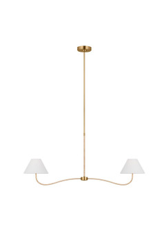 Laguna Two Light Linear Chandelier in Burnished Brass (454|CC1712BBS)