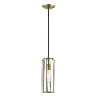 Glenbrook One Light Pendant in Antique Brass (107|49713-01)