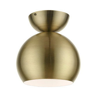 Stockton One Light Semi-Flush Mount in Antique Brass (107|45487-01)