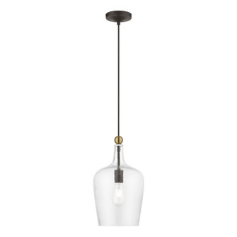 Avery One Light Pendant in Bronze w/Antique Brass (107|41237-07)