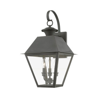 Wentworth Three Light Outdoor Wall Lantern in Charcoal (107|27218-61)
