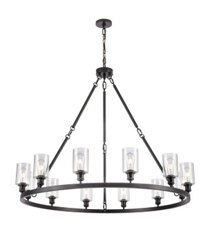 Ballston 12 Light Chandelier in Matte Black (405|850-BK-G804)