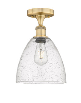 Edison One Light Semi-Flush Mount in Brushed Brass (405|616-1F-BB-GBD-94)