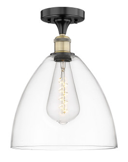 Edison One Light Semi-Flush Mount in Black Antique Brass (405|616-1F-BAB-GBD-122)