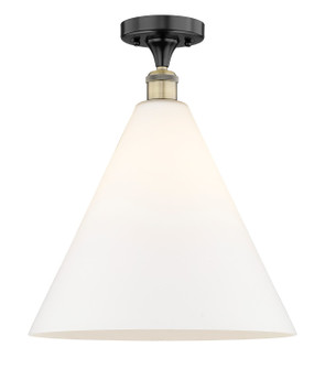 Edison One Light Semi-Flush Mount in Black Antique Brass (405|616-1F-BAB-GBC-161)