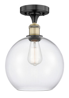 Edison One Light Semi-Flush Mount in Black Antique Brass (405|616-1F-BAB-G122-10)