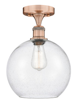 Edison One Light Semi-Flush Mount in Antique Copper (405|616-1F-AC-G124-10)