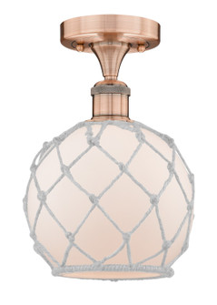 Edison One Light Semi-Flush Mount in Antique Copper (405|616-1F-AC-G121-8RW)