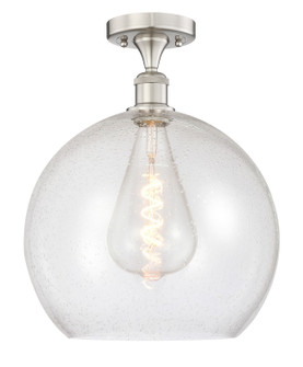 Edison One Light Semi-Flush Mount in Antique Brass (405|616-1F-AB-G121-14)