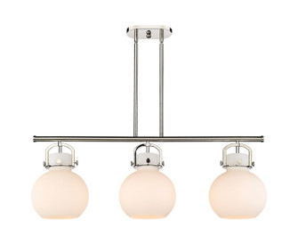 Downtown Urban Three Light Island Pendant in Polished Nickel (405|410-3I-PN-G410-10WH)