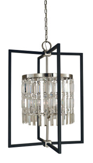 Hannah Five Light Chandelier in Brushed Brass with Matte Black (8|5332 BR/MBLACK)