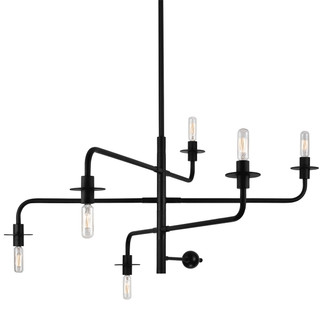 Atelier Six Light Pendant in Satin Black (69|4546.25)