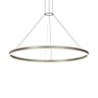 Double Corona LED Pendant in Bright Satin Aluminum (69|2309.16)