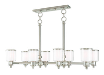 Middlebush Eight Light Linear Chandelier in Brushed Nickel (107|40208-91)