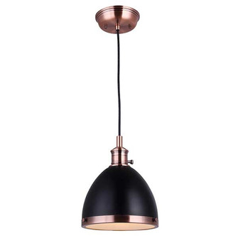 Esher One Light Pendant in Bronze And Black (387|IPL409B01BKA)