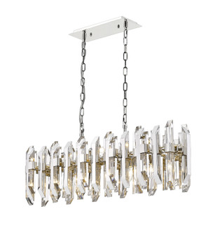 Bova 11 Light Linear Chandelier in Polished Nickel (224|4006-11L-PN)