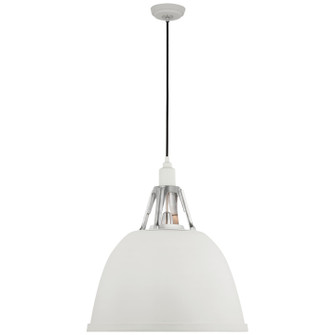 Gunner LED Pendant in White and Polished Aluminum (268|TOB 5642WHT/PAL)