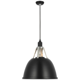 Gunner LED Pendant in Black and Polished Aluminum (268|TOB 5641BLK/PAL)