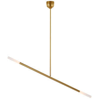 Rousseau LED Linear Chandelier in Antique-Burnished Brass (268|KW 5597AB-EC)
