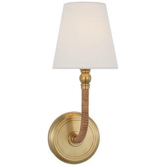Basden LED Wall Sconce in Antique-Burnished Brass and Natural Rattan (268|CHD 2080AB/NRT-L)