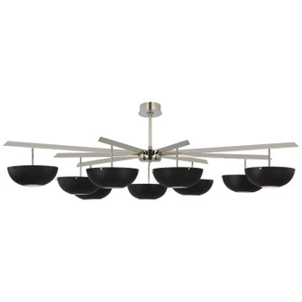 Valencia LED Chandelier in Polished Nickel (268|ARN 5522PN-BLK)