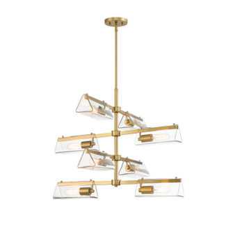 Latitude Eight Light Chandelier in Brushed Gold (43|D279M-8CH-BG)
